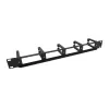Equip 19 tuuman rack-asennuskaapelinhallintapaneeli, musta