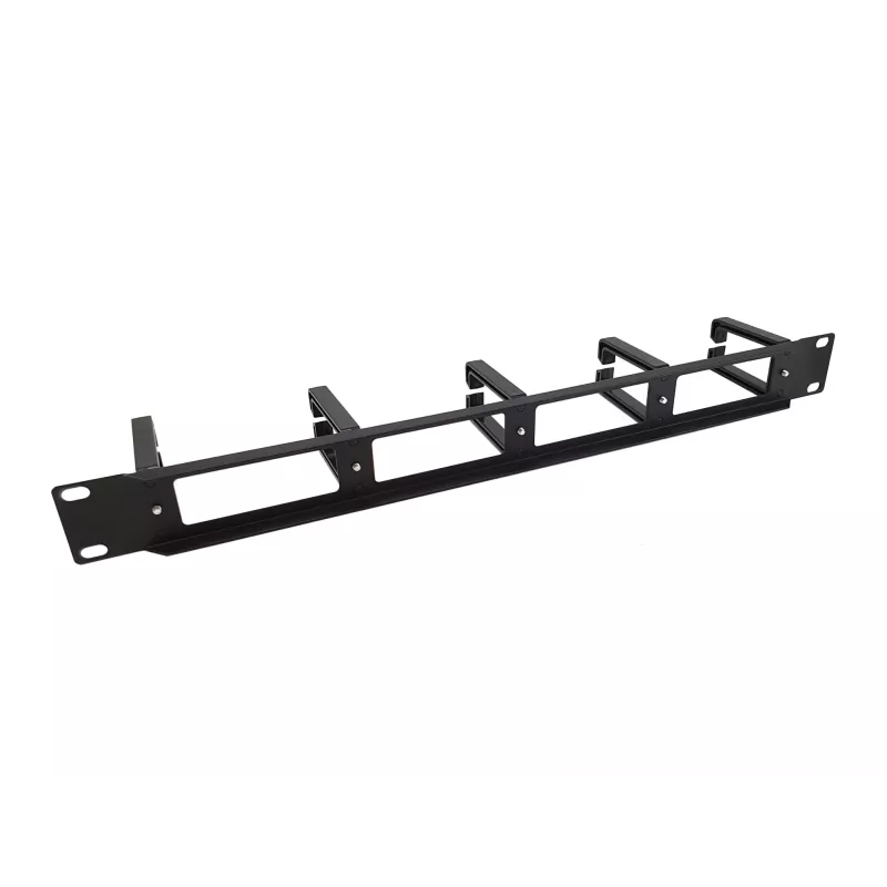 Equip 19 tuuman rack-asennuskaapelinhallintapaneeli, musta