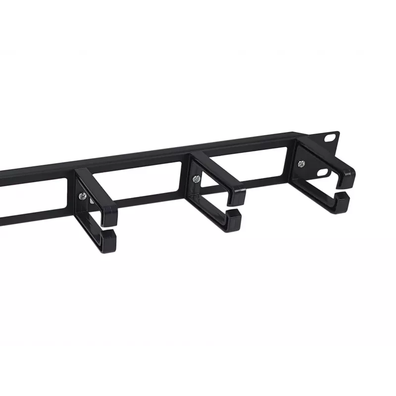 Equip 19 tuuman rack-asennuskaapelinhallintapaneeli, musta