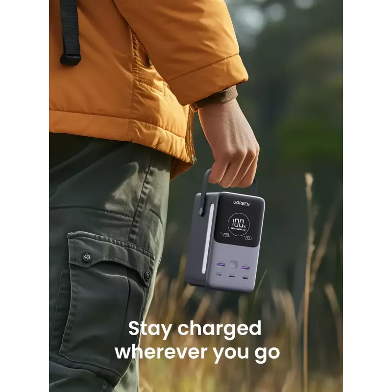Ugreen Nexode varavirtalähde 48000 mAh litium harmaa