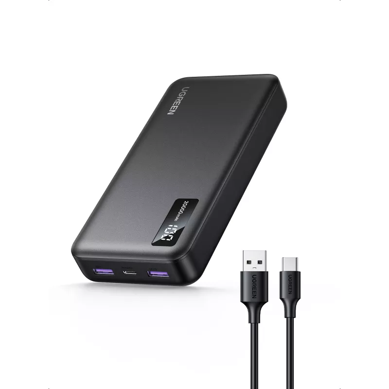 Ugreen 25683 varavirtalähde 20000 mAh musta