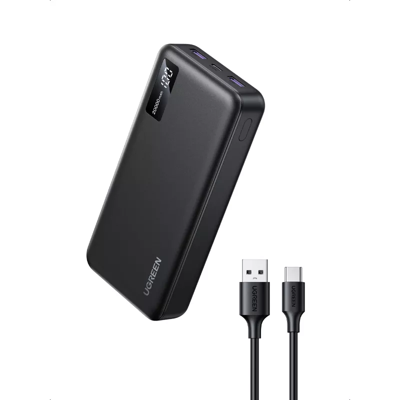 Ugreen 25683 varavirtalähde 20000 mAh musta
