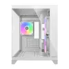 Mini Tower PC-kotelo Cougar FV150 ARGB valkoinen — Micro-ATX / Mini-ITX, sivulasiseinä, 2x120mm + 1x120mm tuulettimet, 2,5 tuuman & 3,5 tuuman paikat