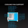 Mini Tower PC-kotelo Cougar FV150 ARGB valkoinen — Micro-ATX / Mini-ITX, sivulasiseinä, 2x120mm + 1x120mm tuulettimet, 2,5 tuuman & 3,5 tuuman paikat