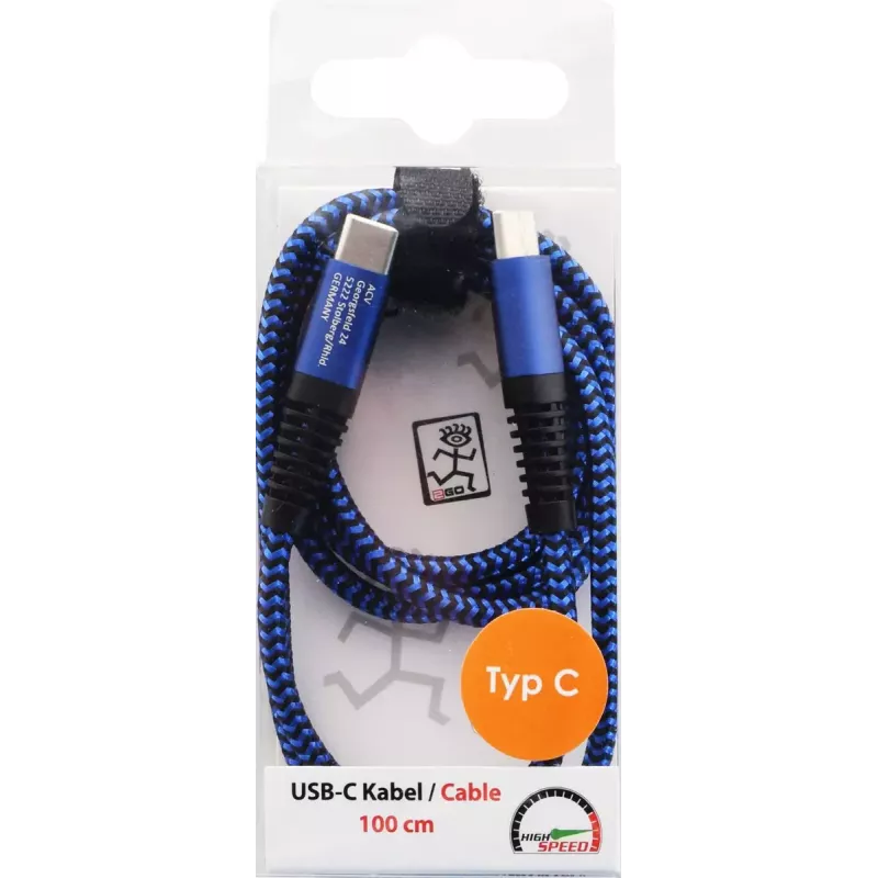 USB-kaapeli 2GO 797194 USB 3.2 Gen 1 1 m USB C sininen
