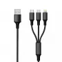 USB-kaapeli 2GO 797154 3m USB B USB C/Micro-USB B/Lightning musta