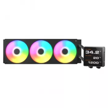 All-in-One-cpu-nestejäähdytin Cougar Poseidon Vistek Pro 360, ARGB, 120 mm tuuletin, musta, monikantatuki