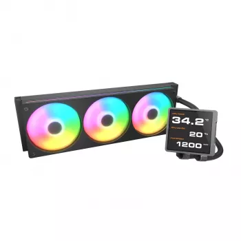 All-in-One-cpu-nestejäähdytin Cougar Poseidon Vistek Pro 360, ARGB, 120 mm tuuletin, musta, monikantatuki