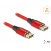 DeLOCK DisplayPort-kaapeli 16K 60 Hz 2 m punainen metalli