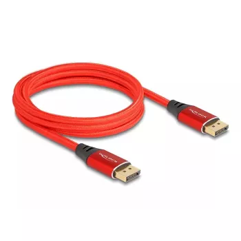 DeLOCK DisplayPort-kaapeli 16K 60 Hz 2 m punainen metalli