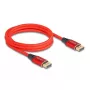 DeLOCK DisplayPort-kaapeli 16K 60 Hz 2 m punainen metalli