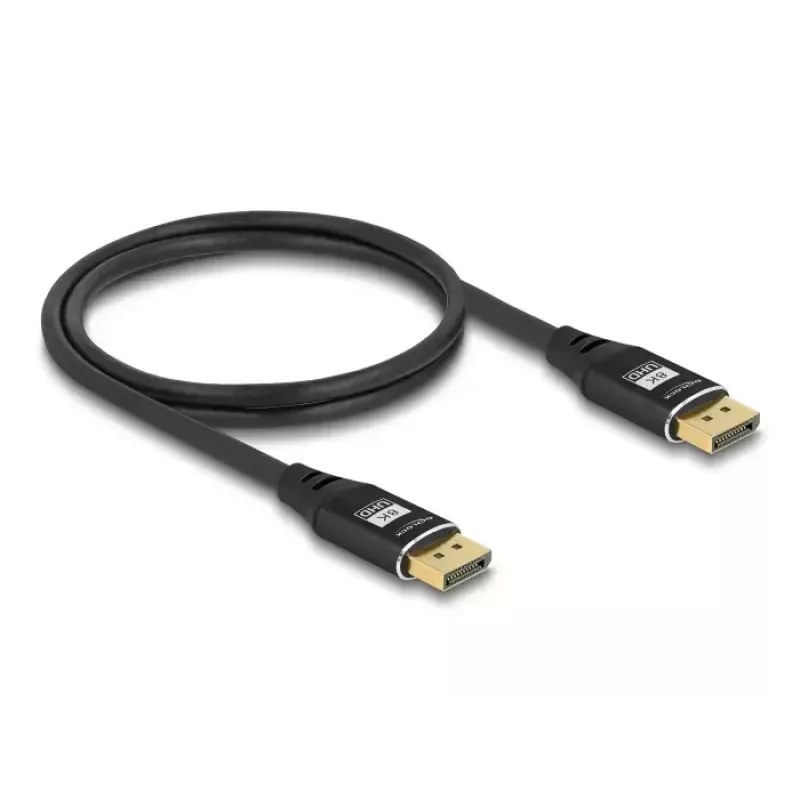 DeLOCK DisplayPort-kaapeli 8K 60 Hz 2 m musta metalli