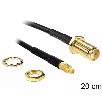 Koaksiaalikaapeli DeLOCK 88580 0,2 m SMA MMCX musta