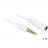 Audiokaapeli DeLOCK 3.5mm 5m valkoinen