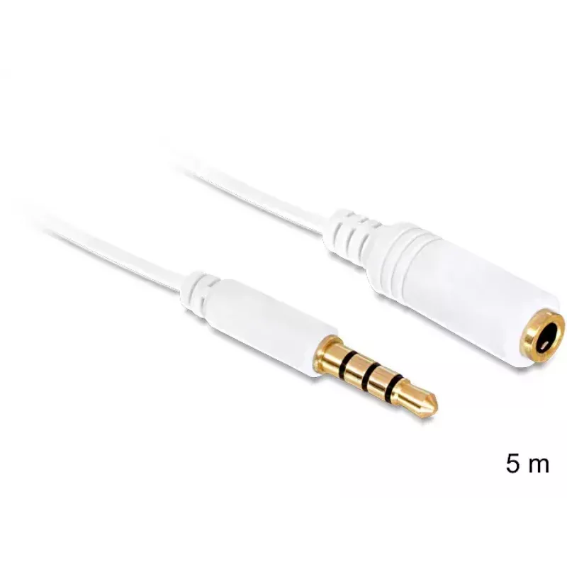 Audiokaapeli DeLOCK 3.5mm 5m valkoinen