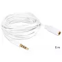 Audiokaapeli DeLOCK 3.5mm 5m valkoinen