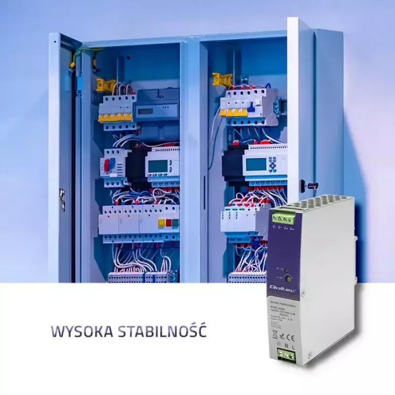 Teollinen DIN-kiskovirtalähde QOLTEC 50905