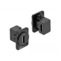 Delock 86786 D-tyypin moduuli HDMI-A 90 asteen kulma naaras - naaras, musta