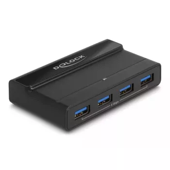 Delock USB-kytkin 4 x laite 2 x isäntä 5 Gbit/s musta