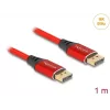 DeLOCK DisplayPort-kaapeli 16K 60 Hz 1 m punainen metalli