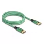 DeLOCK DisplayPort-kaapeli 16K 60 Hz 2 m vihreä metalli