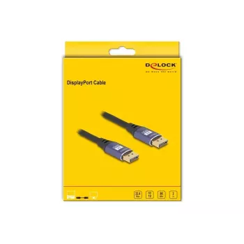 DeLOCK DisplayPort-kaapeli 8K 60 Hz 2 m violetti metalli