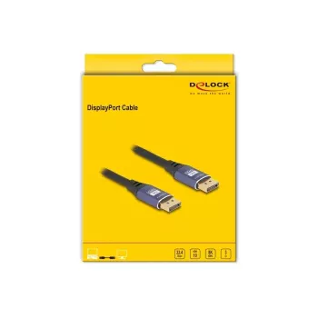 DeLOCK DisplayPort-kaapeli 8K 60 Hz 3 m violetti metalli