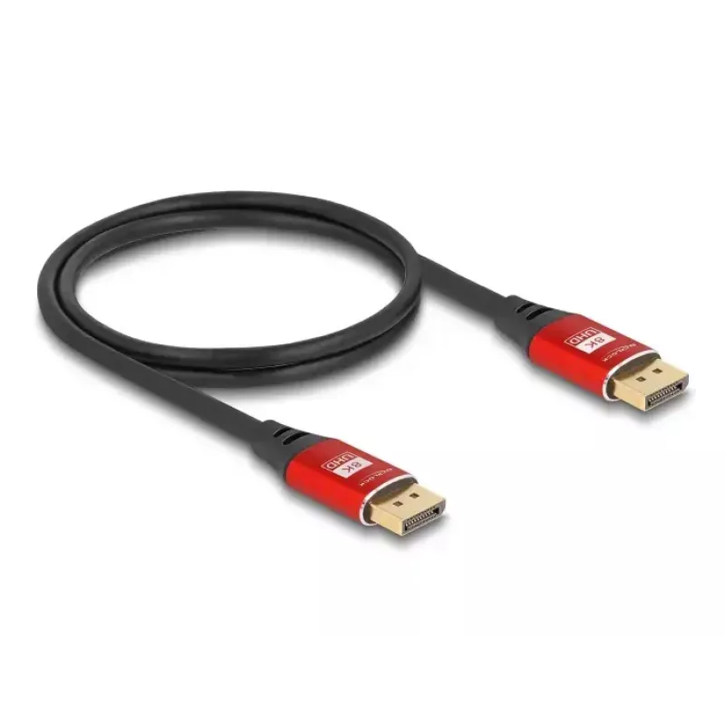 DeLOCK DisplayPort-kaapeli 8K 60 Hz 5 m punainen metalli