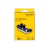 DeLOCK USB 2.0 -piikkilistakeskitin 2 porttia musta sininen