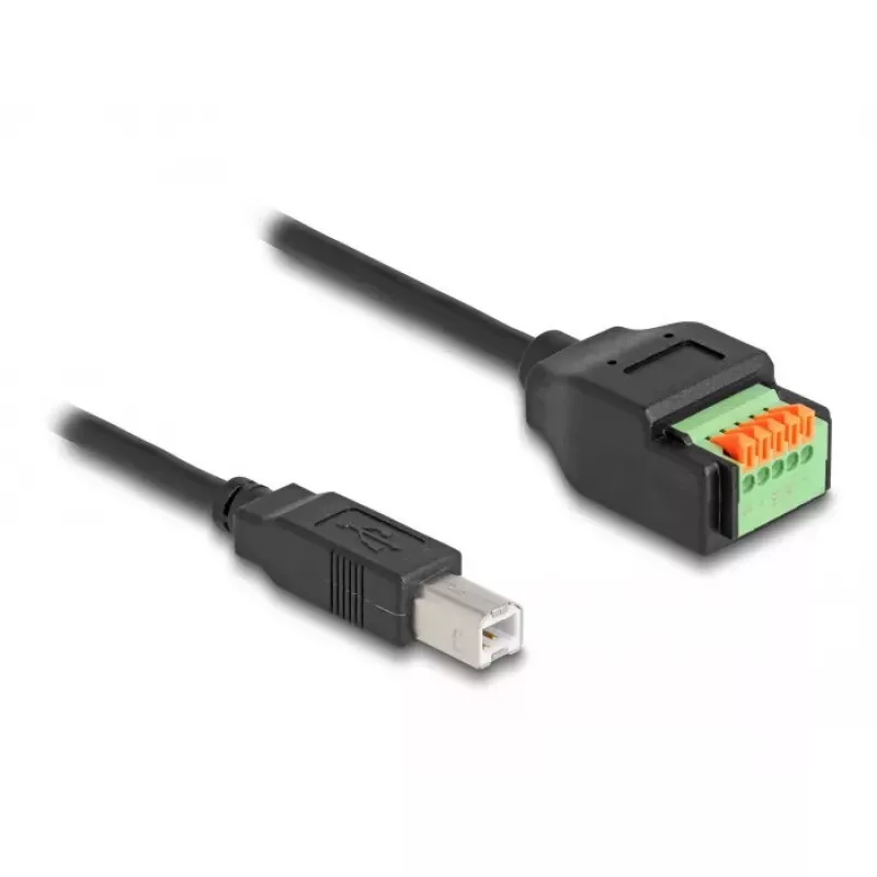 DeLOCK USB 2.0 -kaapeli Type-B-uros liitinrimasovittimeen 15 cm