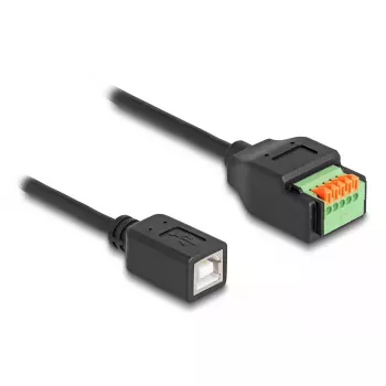 DeLOCK USB 2.0 -kaapeli Type-B-naaras liitinrimasovittimeen 15 cm