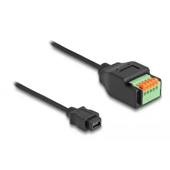 DeLOCK USB 2.0 -kaapeli Mini-B-naaras liitinrimasovittimeen 15 cm
