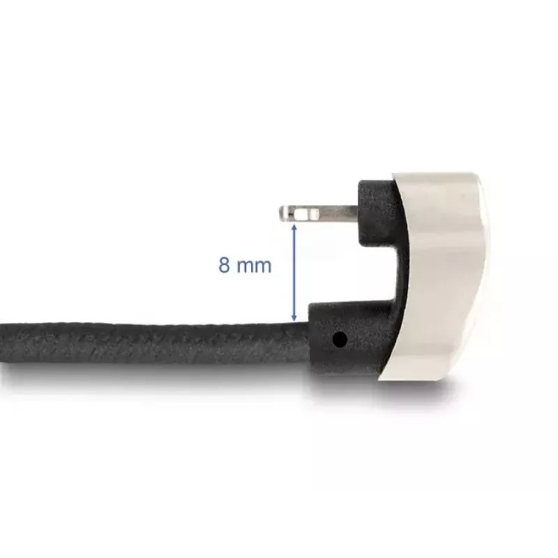 Tieto- ja latauskaapeli DeLOCK USB Type-C - Lightning 180° kulma 2 m MFi