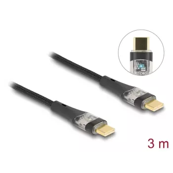 DeLOCK USB 2.0 -tieto- ja pikalatauskaapeli 3 m 100 W