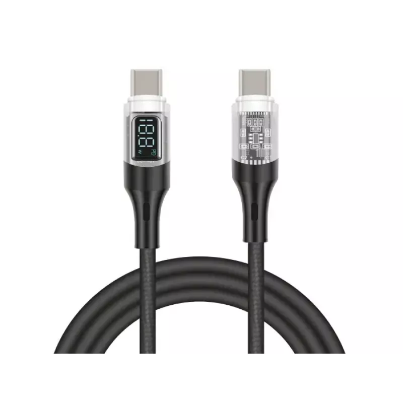 Kaapeli DeLOCK USB Type-C - USB Type-C PD 3.0 100 W USB 2.0 -tiedonsiirto 2 m tehonäytöllä