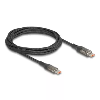 Kaapeli DeLOCK USB Type-C - USB Type-C PD 3.0 100 W USB 2.0 -tiedonsiirto 2 m tehonäytöllä