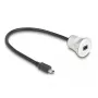 USB-kaapeli DeLOCK 88186 0,3 m Mini-USB B musta hopea