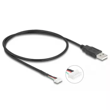 DeLOCK USB-kaapeli USB 2.0 0,6 m USB A 5-pin liitinrima musta