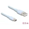 USB-kaapeli DeLOCK 81221 USB 2.0 0,5 m USB A USB C sininen