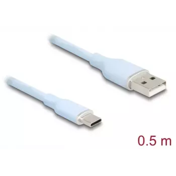USB-kaapeli DeLOCK 81221 USB 2.0 0,5 m USB A USB C sininen
