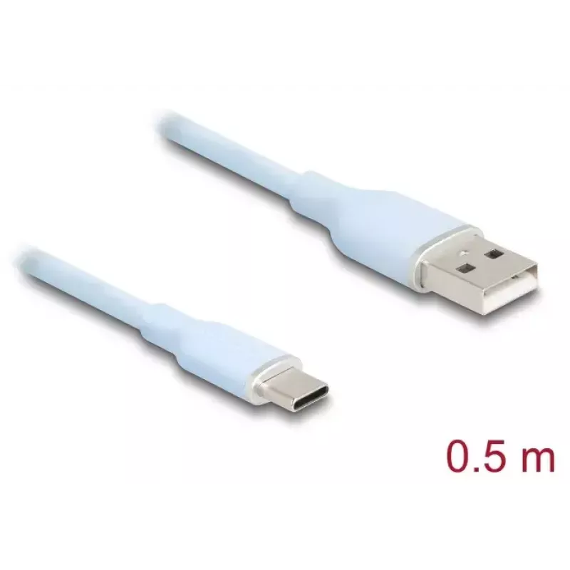 USB-kaapeli DeLOCK 81221 USB 2.0 0,5 m USB A USB C sininen