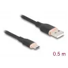 USB-kaapeli DeLOCK 81225 0,5 m USB A USB C musta