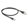 USB-kaapeli DeLOCK 81225 0,5 m USB A USB C musta