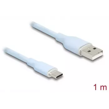 DeLOCK USB-kaapeli USB 2.0 1 m USB A USB C sininen 81222