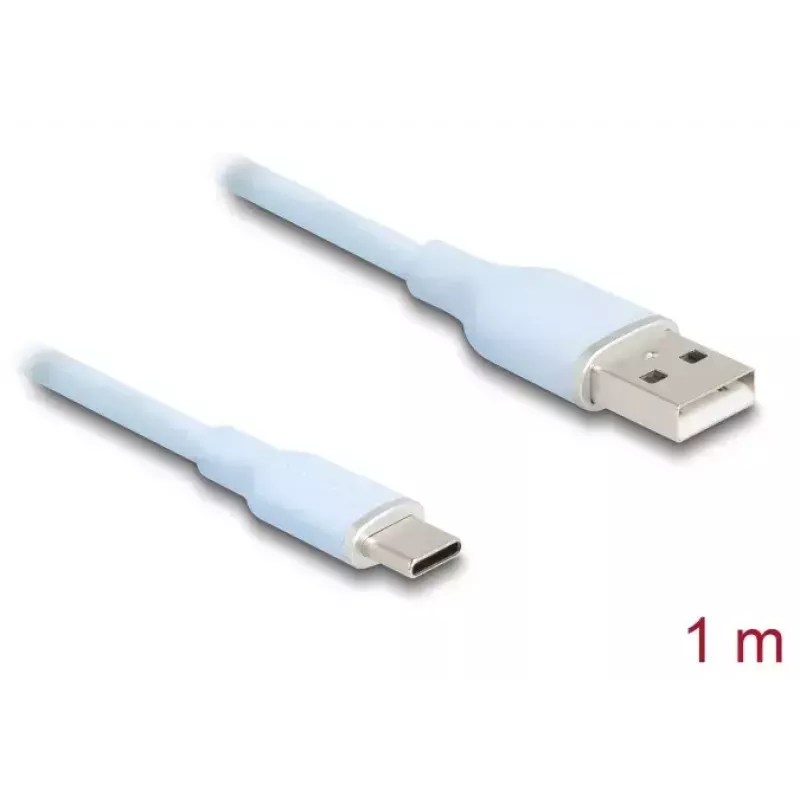 DeLOCK USB-kaapeli USB 2.0 1 m USB A USB C sininen 81222