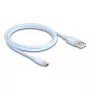 DeLOCK USB-kaapeli USB 2.0 1 m USB A USB C sininen 81222