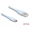 DeLOCK USB-kaapeli USB 2.0 2,5 m USB A USB C sininen
