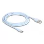 DeLOCK USB-kaapeli USB 2.0 2,5 m USB A USB C sininen