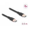 DeLOCK USB-kaapeli USB 2.0 0,5 m USB-C musta 81237