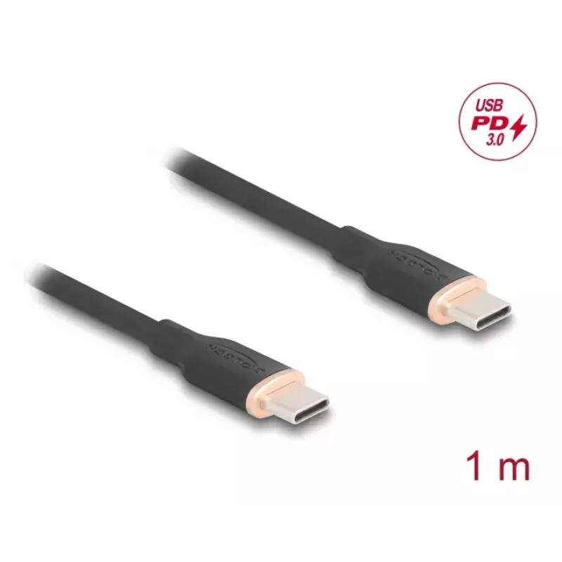 DeLOCK USB-kaapeli USB 2.0 1 m USB-C musta 81238